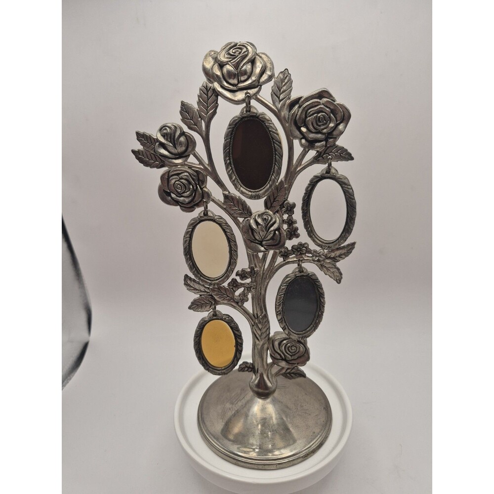 Godinger Silver Plated  Slide-in Picture Frame Family Tree Photo Holder Vintage